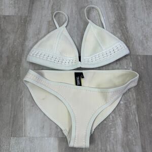 Triangl White Neoprene Bikini Set Women’s Small